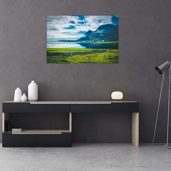 Slika jezera s planinama (90x60 cm)