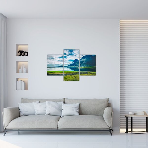 Slika jezera s planinama (90x60 cm)