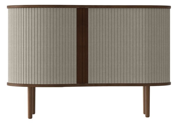 Smeđa/bež niska komoda u dekoru hrasta s kliznim vratima 100x67 cm Audacious – UMAGE
