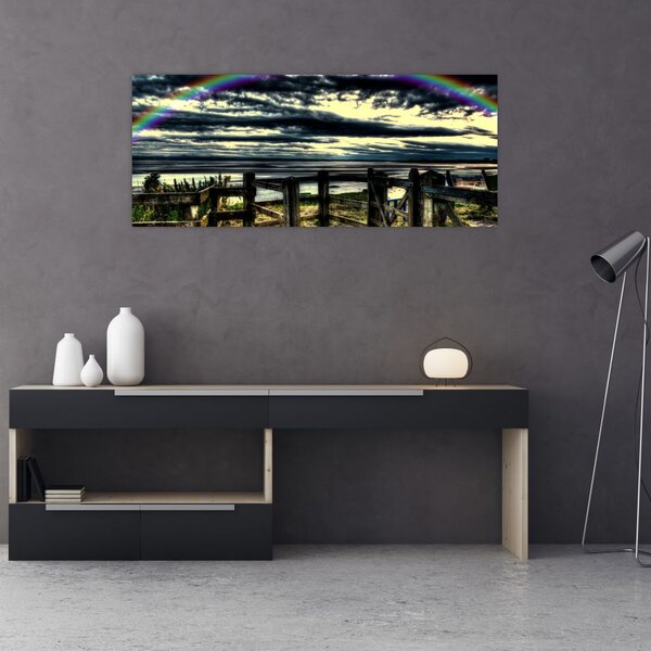 Slika duge nad morem (120x50 cm)