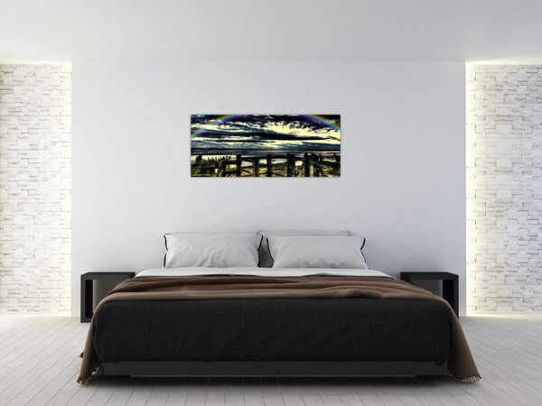Slika duge nad morem (120x50 cm)