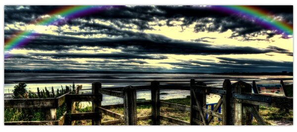 Slika duge nad morem (120x50 cm)