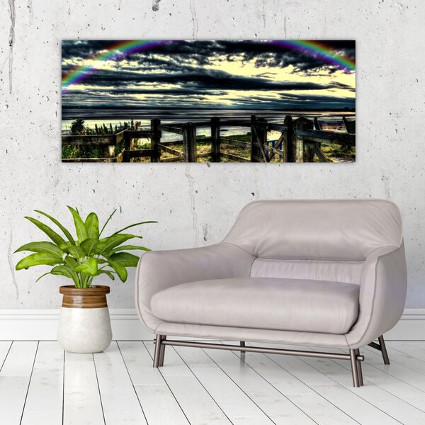 Slika duge nad morem (120x50 cm)