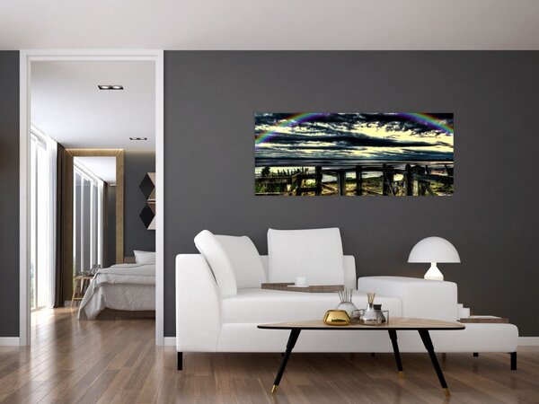 Slika duge nad morem (120x50 cm)