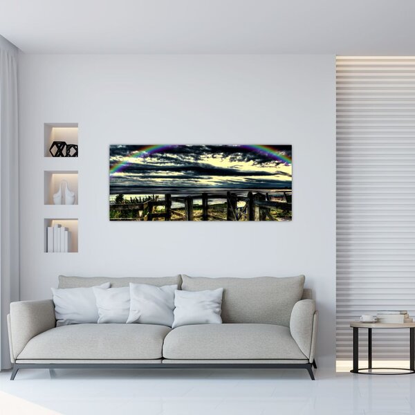 Slika duge nad morem (120x50 cm)
