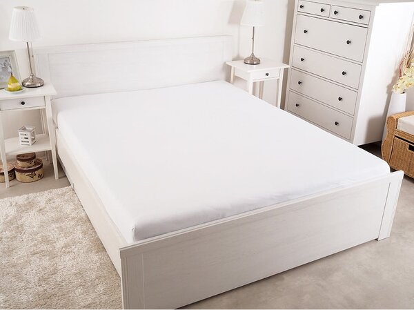 Bijela plahta s gumom 200x200 cm – B.E.S