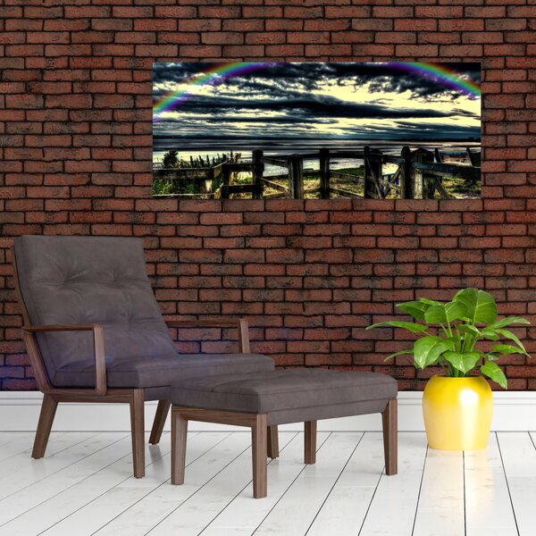 Slika duge nad morem (120x50 cm)