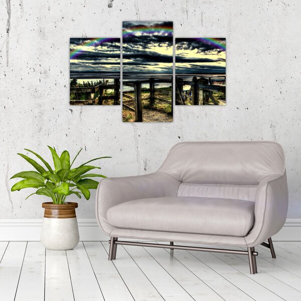 Slika duge nad morem (90x60 cm)