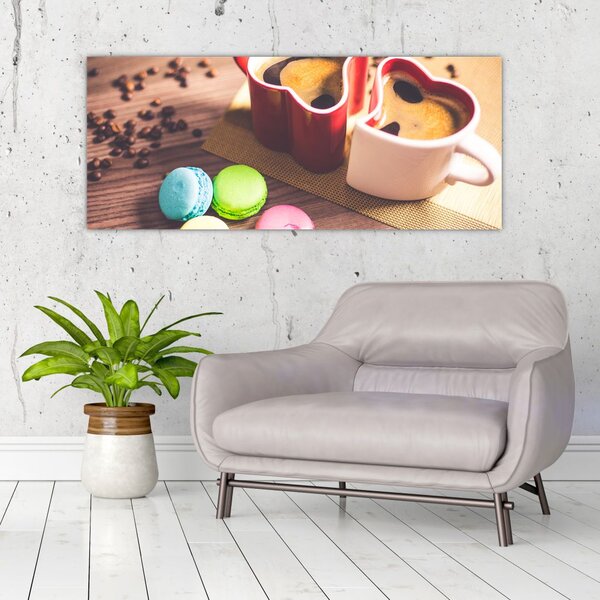 Slika kave i makarona (120x50 cm)