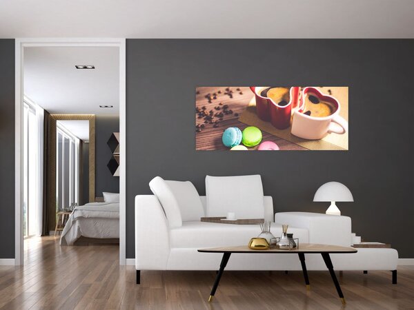 Slika kave i makarona (120x50 cm)