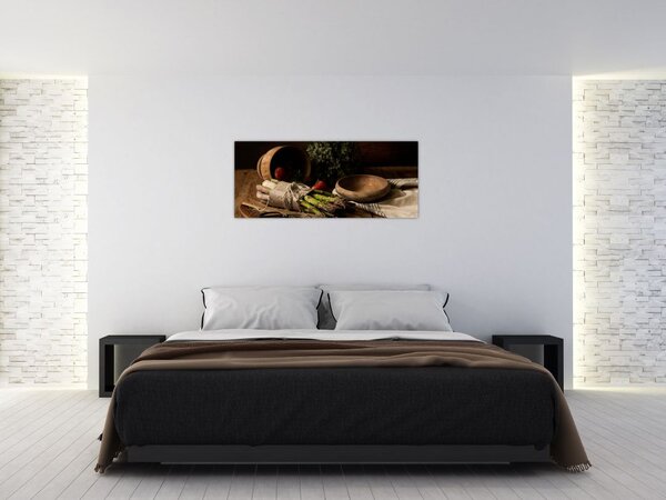 Slika šparoga na stolu (120x50 cm)