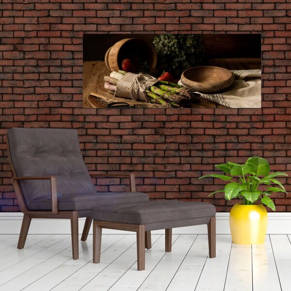 Slika šparoga na stolu (120x50 cm)