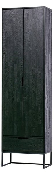 Crni ormar od čvrste jeseni 60x210 cm Silas – WOOOD