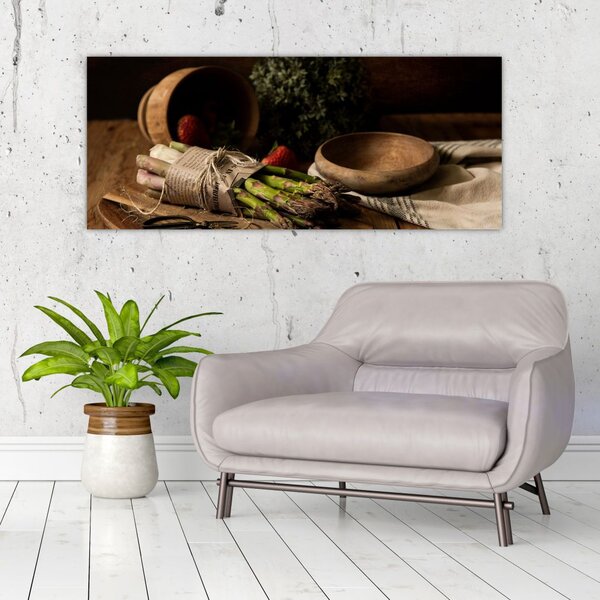 Slika šparoga na stolu (120x50 cm)