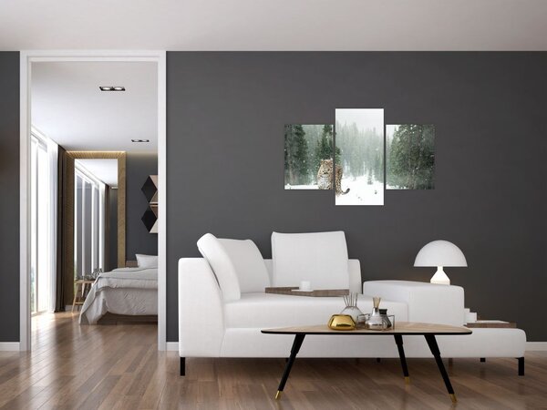 Slika leoparda u snijegu (90x60 cm)