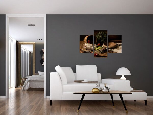 Slika šparoga na stolu (90x60 cm)