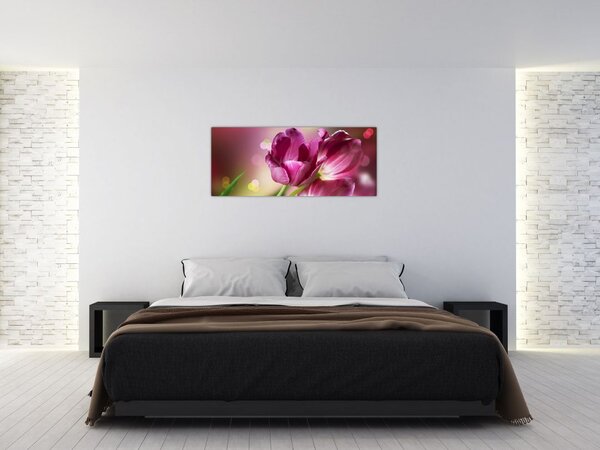 Slika ružičastih tulipana (120x50 cm)
