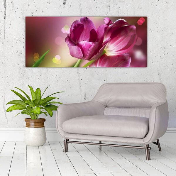 Slika ružičastih tulipana (120x50 cm)