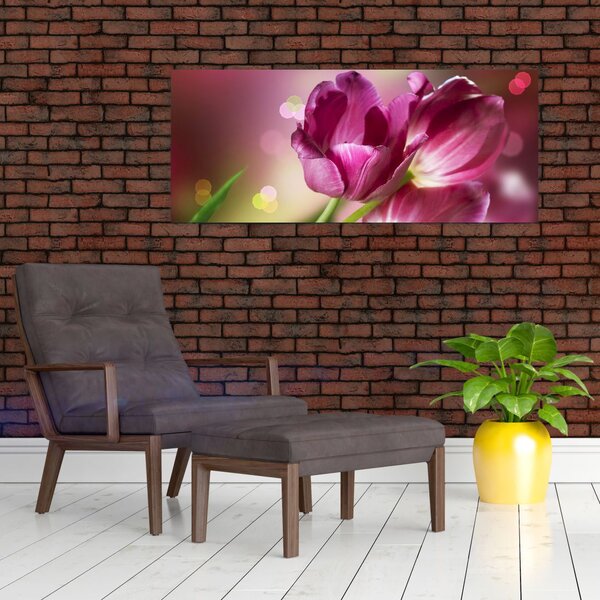 Slika ružičastih tulipana (120x50 cm)