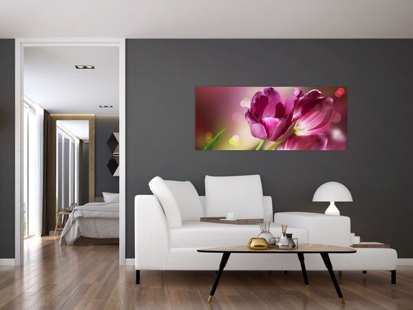Slika ružičastih tulipana (120x50 cm)