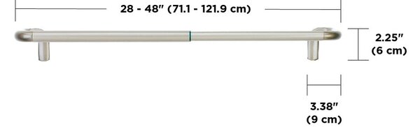 Čelična produžna karniša 71 - 122 cm Twilight - Umbra