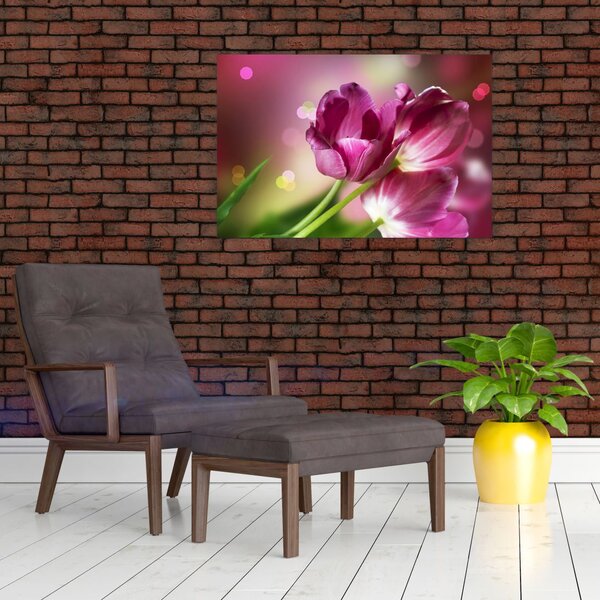 Slika ružičastih tulipana (90x60 cm)