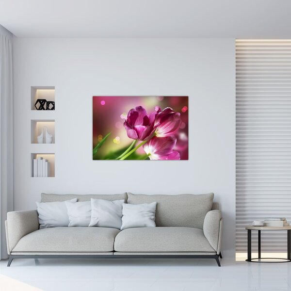 Slika ružičastih tulipana (90x60 cm)