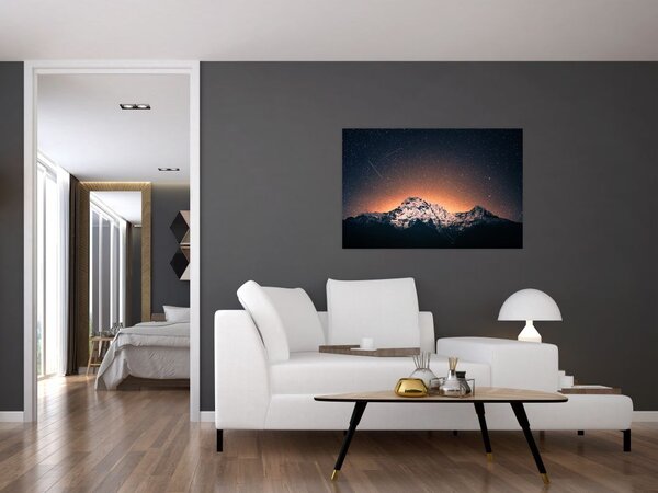 Slika noćnog neba s planinom (90x60 cm)