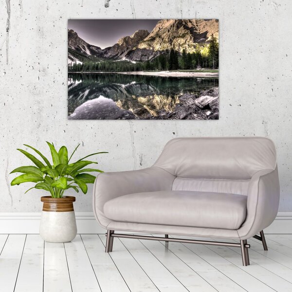 Slika jezera u planinama (90x60 cm)