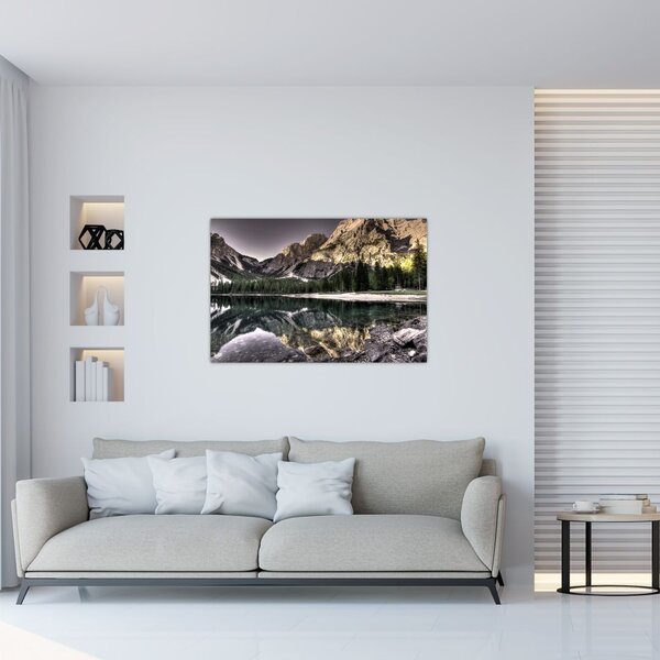 Slika jezera u planinama (90x60 cm)
