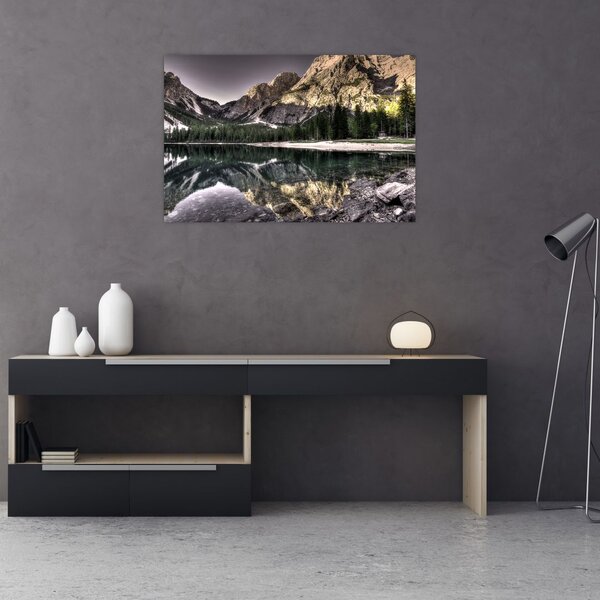 Slika jezera u planinama (90x60 cm)