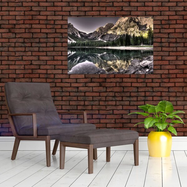 Slika jezera u planinama (90x60 cm)
