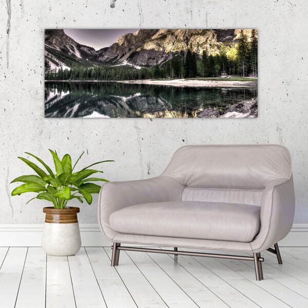 Slika jezera u planinama (120x50 cm)