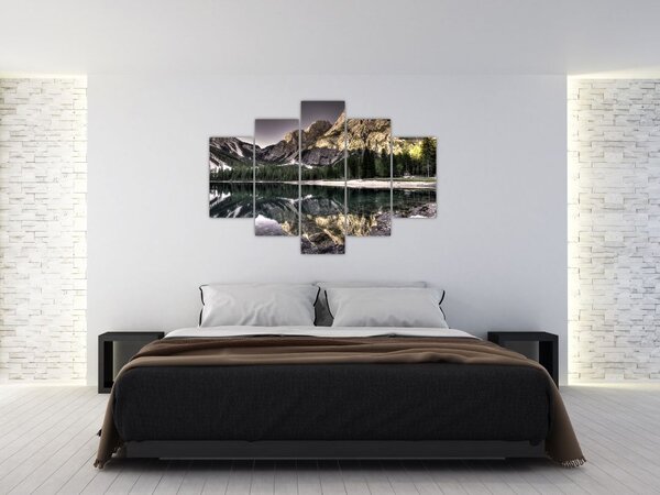 Slika jezera u planinama (150x105 cm)