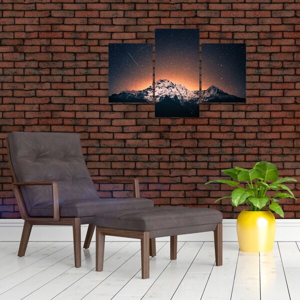 Slika noćnog neba s planinom (90x60 cm)