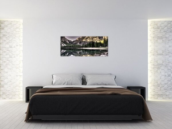 Slika jezera u planinama (120x50 cm)