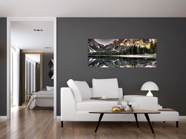 Slika jezera u planinama (120x50 cm)