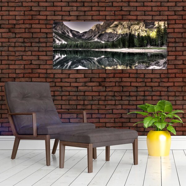 Slika jezera u planinama (120x50 cm)