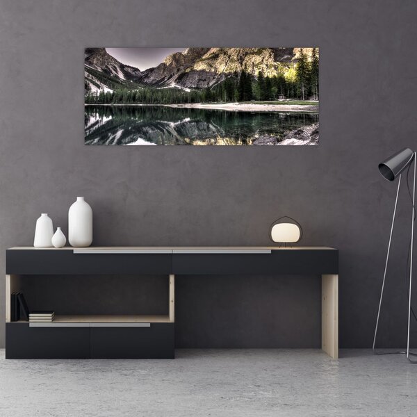Slika jezera u planinama (120x50 cm)