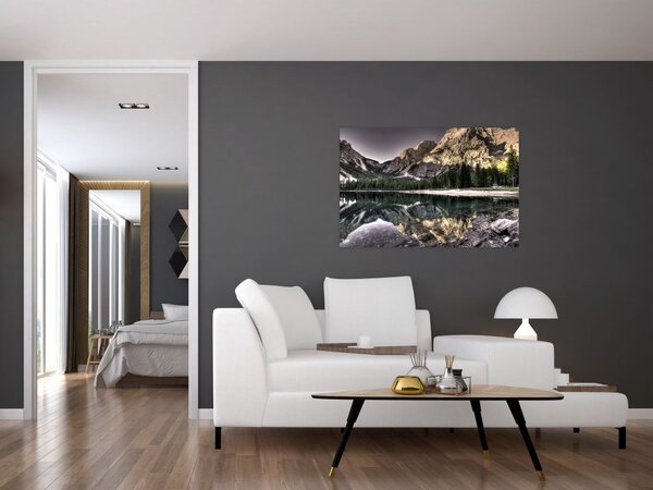 Slika jezera u planinama (90x60 cm)