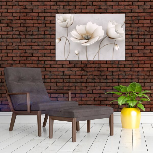 Slika bijelog cvijeća (90x60 cm)