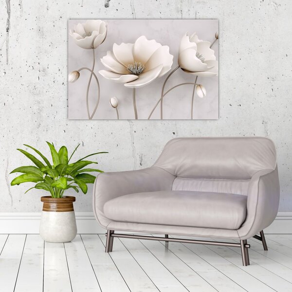 Slika bijelog cvijeća (90x60 cm)
