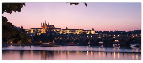 Slika Praškog dvorca i rijeke Vltave (120x50 cm)