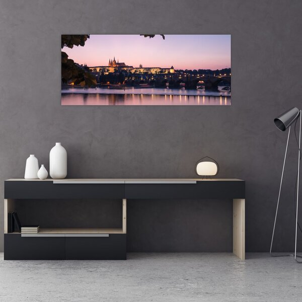 Slika Praškog dvorca i rijeke Vltave (120x50 cm)