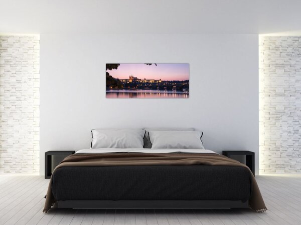 Slika Praškog dvorca i rijeke Vltave (120x50 cm)