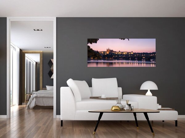 Slika Praškog dvorca i rijeke Vltave (120x50 cm)