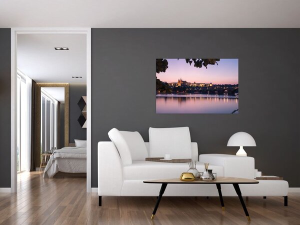 Slika Praškog dvorca i rijeke Vltave (90x60 cm)
