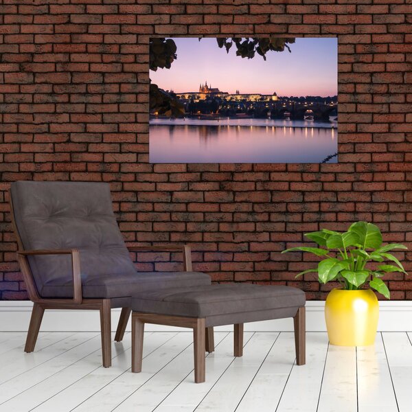 Slika Praškog dvorca i rijeke Vltave (90x60 cm)
