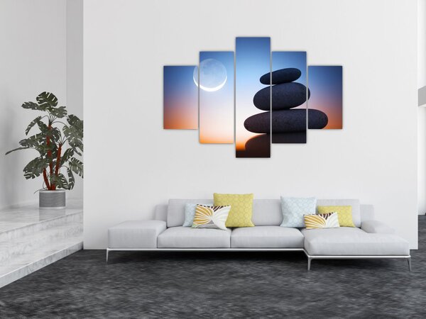 Slika naslaganog kamenja jedno na drugo (150x105 cm)
