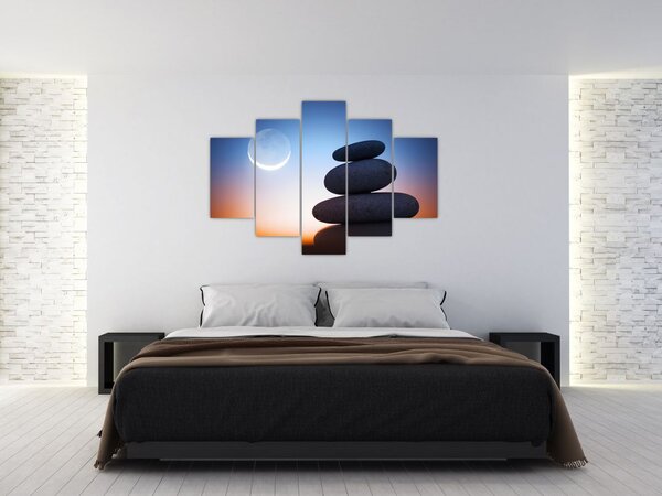 Slika naslaganog kamenja jedno na drugo (150x105 cm)